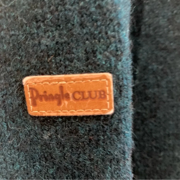 PRINGLE OF SCOTLAND  SZ L Country Lodge Embroidery 100% Wool Crew Neck Sweater - Picture 7 of 8